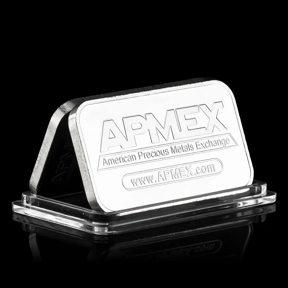 APMEX Silvery Plated Bar Bullion Collectible Coin Crafts Gift Square Commemorative Coins