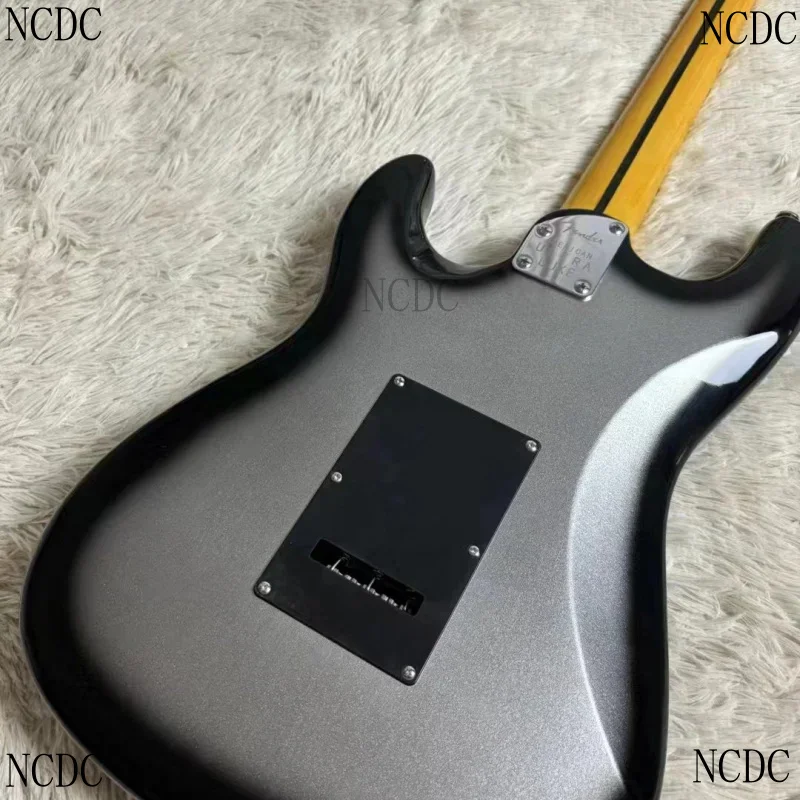 -Border Hot Selling 6 Strings Silver Black St Guitar And Retail Factory High Quality S
