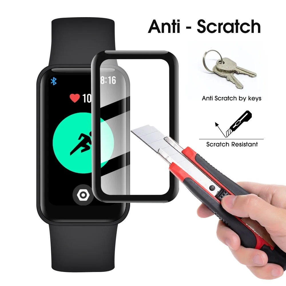1-5PC 9D Curved Screen Soft Glass For Xiaomi Redmi Smart Band Pro Protector Glass Redme Smart BandPro Smart Wristband Strap Film