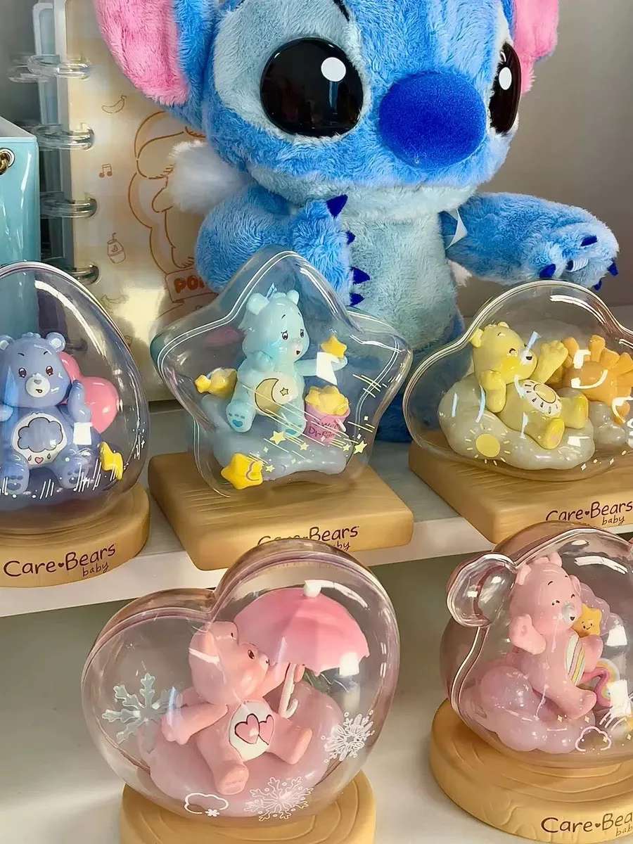 Miniso Blind Box Care Bears Weather Forecast Series Blind Anime Peripheral Figures Cartoon Decorative Tabletop Ornaments Gifts