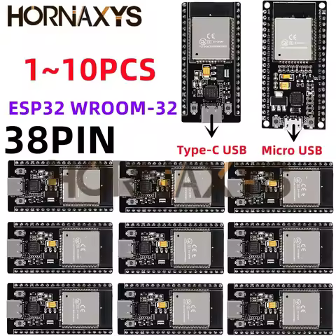 Desarrollo ESP32 Tipo C CP2102 WIFI Módulo Bluetooth Módulo Inalámbrico De Doble Núcleo ESP-WROOM-32 Placa De Expansión 38 Pines