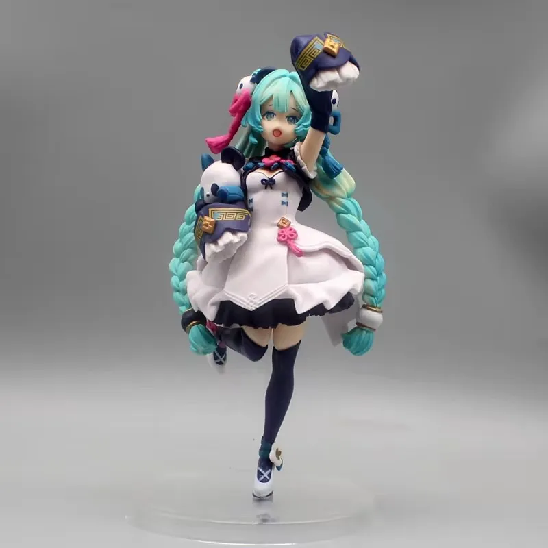 

19cm Hatsune Miku Sinicism Holding A Panda Doll Beautiful Girl Figure Model Statue Collection Desktop Decoration Ornament Gifts