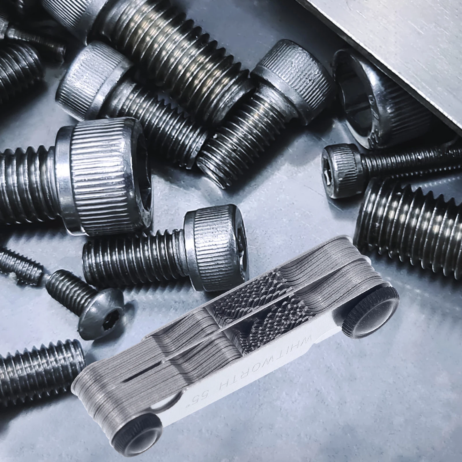 

Thread Gauge Stainless Steel Metric Inch Pitch Measuring Tool Durable Lightweight Compact Accurate Long Lasting