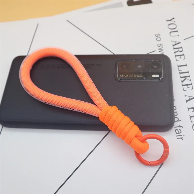 Key Ring Pendant Fashion Universal Mesh Bag Color Matching Mobile Phone Accessories Mobile Phone Strap Wallet Simple Phone Case