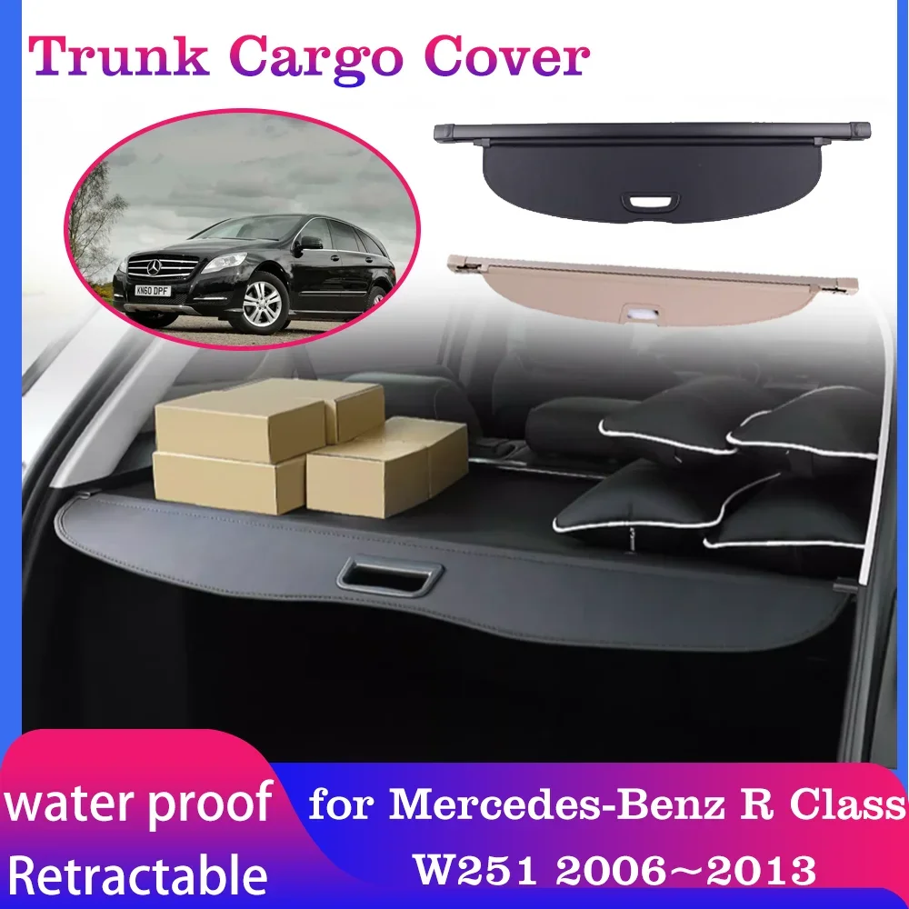 

Car Trunk Cargo Cover for Mercedes-Benz R Class W251 350 400 2006~2013 Luggage Curtain Tray Security Shielding Shade Accessories