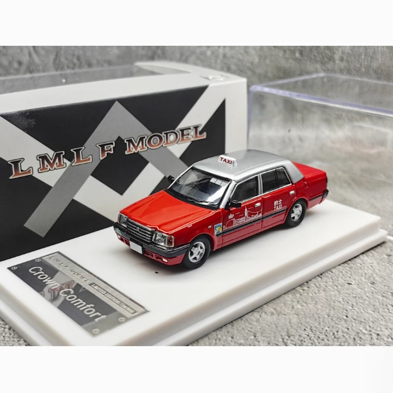 LMLF Diecast 1:64 Scale Crown Hong Kong Taxi Alloy Car Model Adult Colletcion Souvenir Static Display Boy Holiday Gift