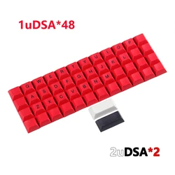 48pcs set of 1u DSA Keycap for Mechanical Keyboard PBT Keycaps Low Profile Key Cap Multi Colors