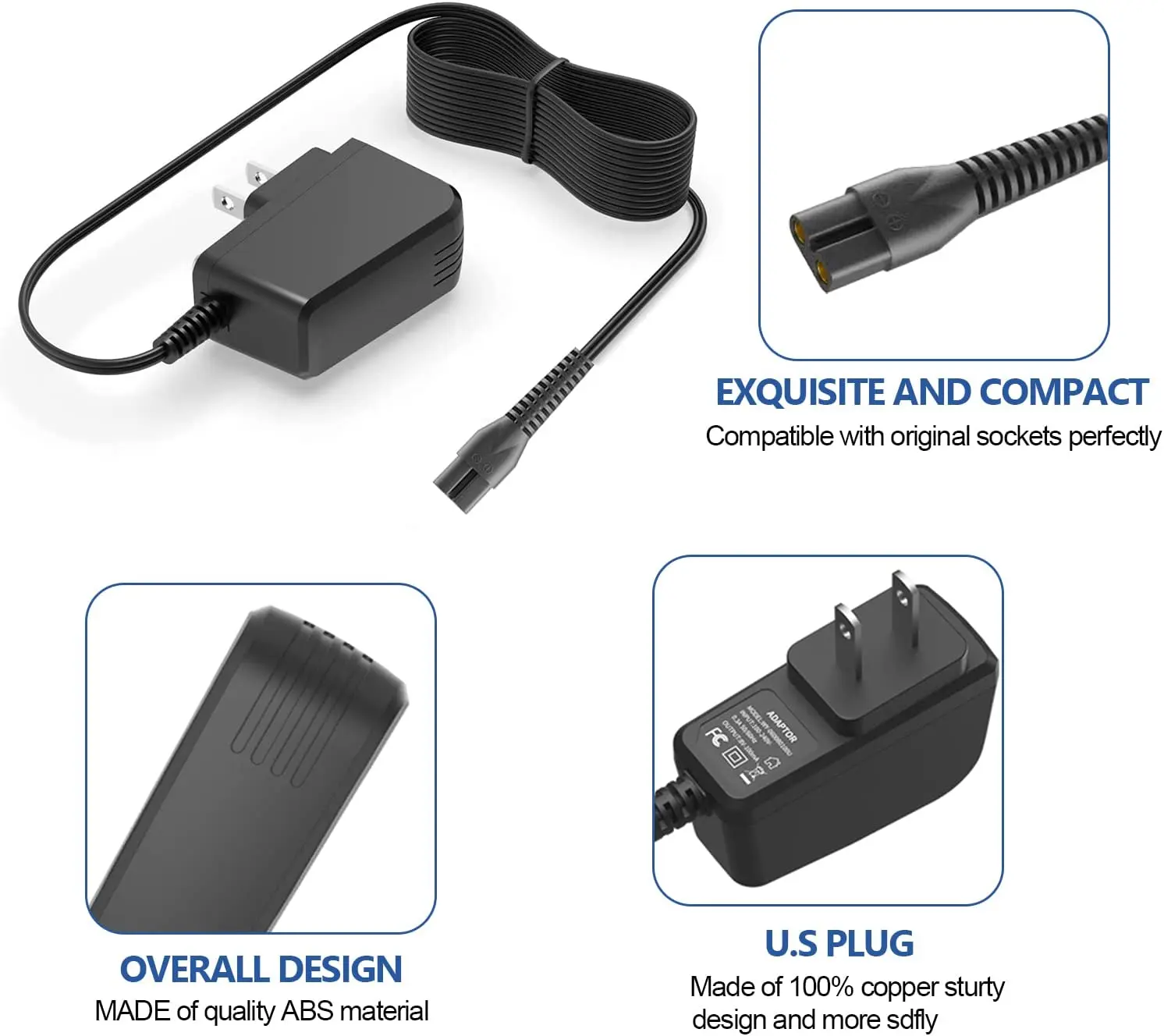 3.5V1A AC Adapter  Clipper Charger for Wahl Color Pro Cordless Hair Clipper & Trimmer 9649 Replacement Wahl Clipper Power Cord
