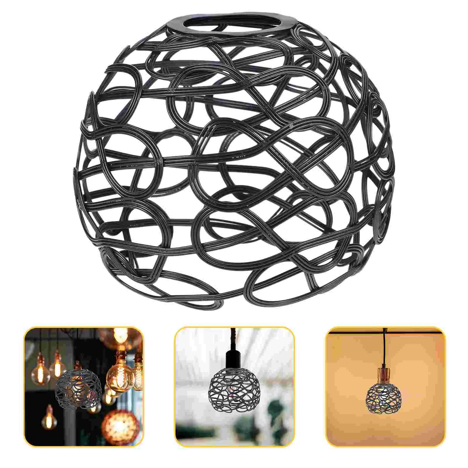 

Industrial Light Bulb Cage Diy Vintage Style Light Cage Lamp Guard Iron Chandelier Lamp Shade Replacement Pendant Light Wall