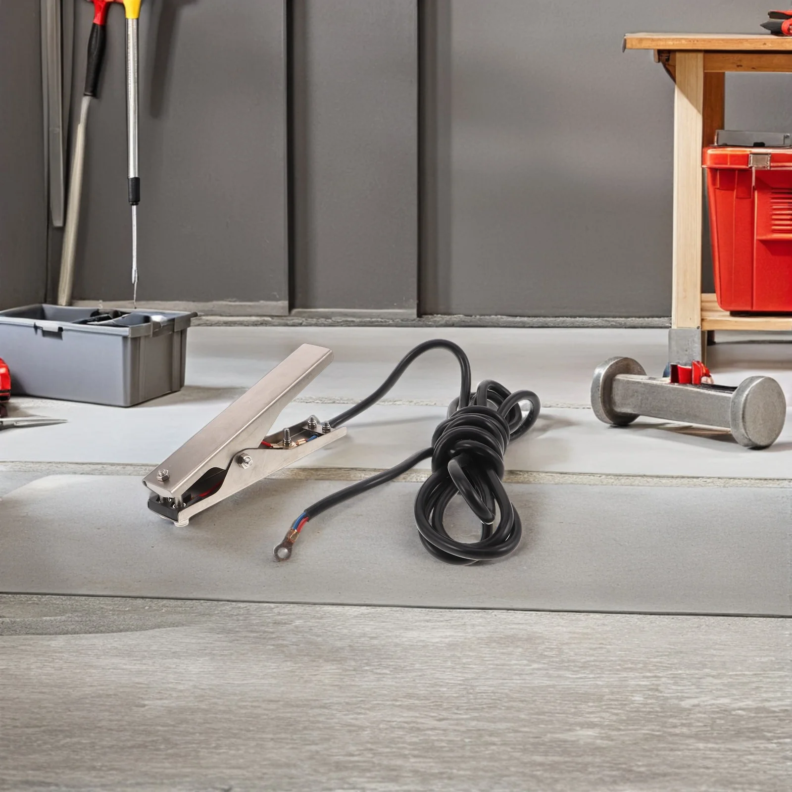 Static Electricity Grounding Clamp Stainless Steel Earth Clamp For Fuel Transfer Gas Station Outdoor Indoor Use Reusable