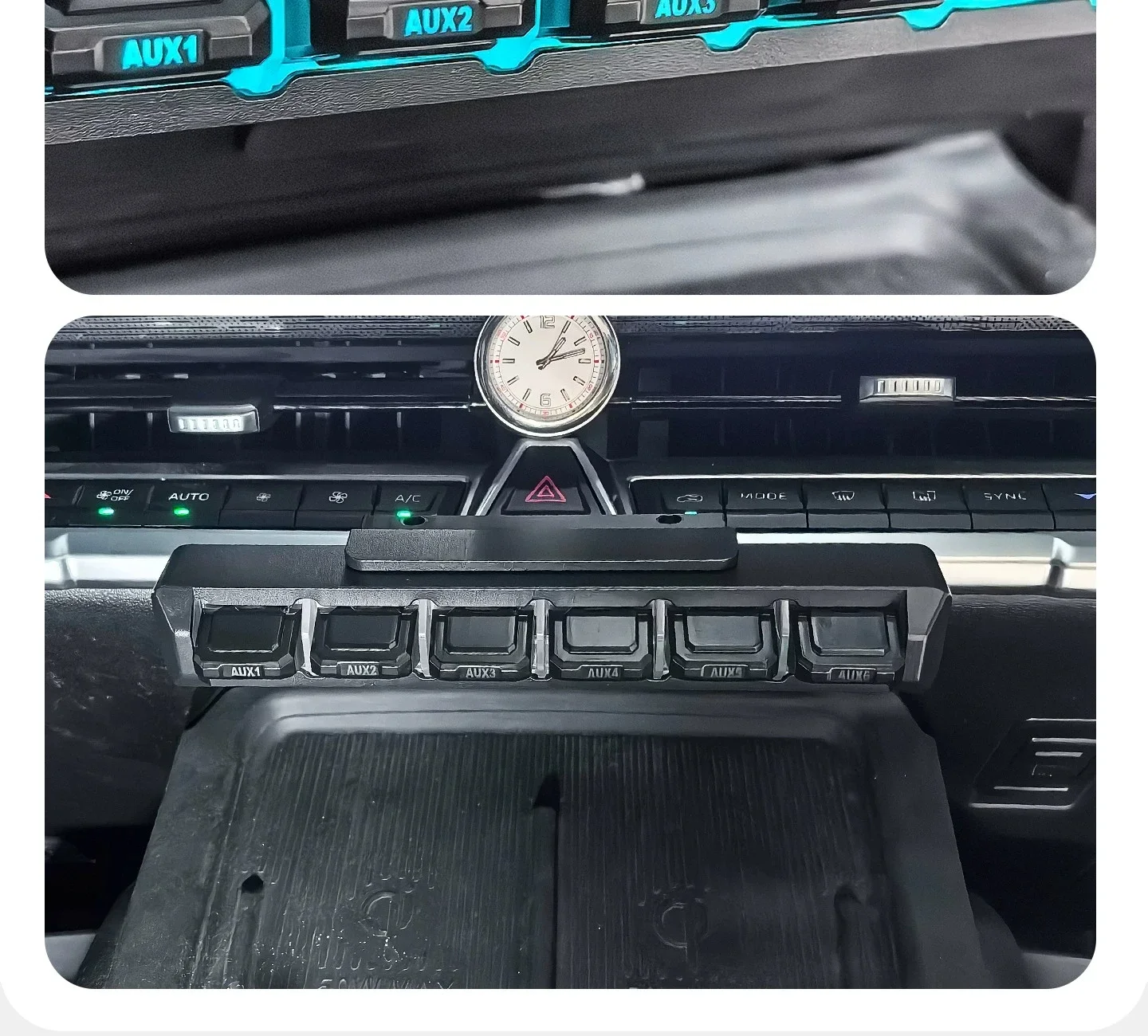 Car Six-Way Wireless Switch Modified LED Spotlight Center Console 6Way Wireless Aircraft Lever Switch For GWM Tank 400 2023-2026 detail image 9