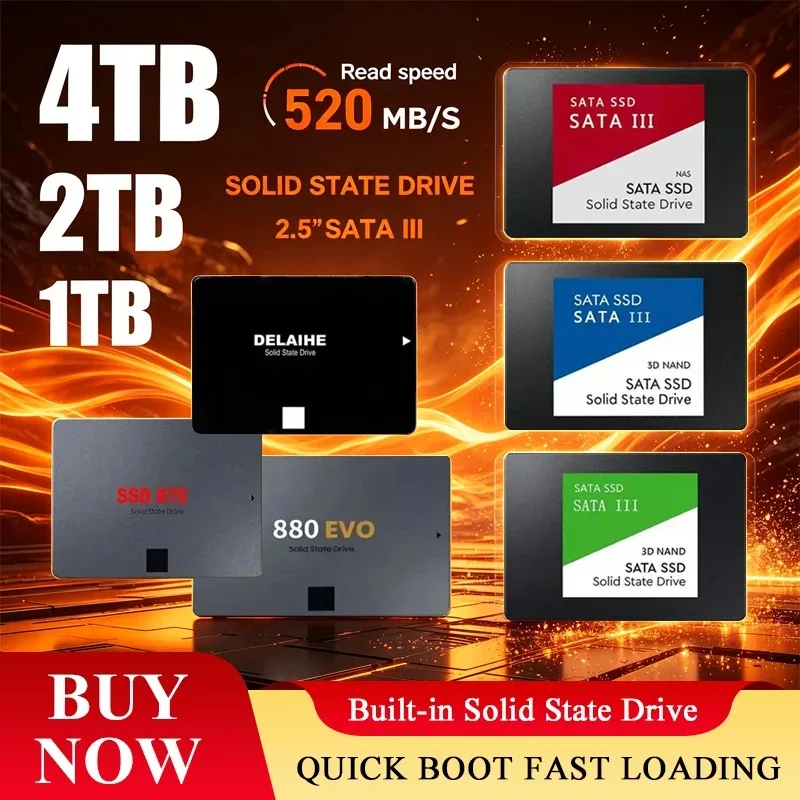 4TB Solid State Disk SSD High Speed 500G 1TB 2TB Internal HDD Hard Drive Sata3 2.5 Inch For Laptop Microcomputer Desktop