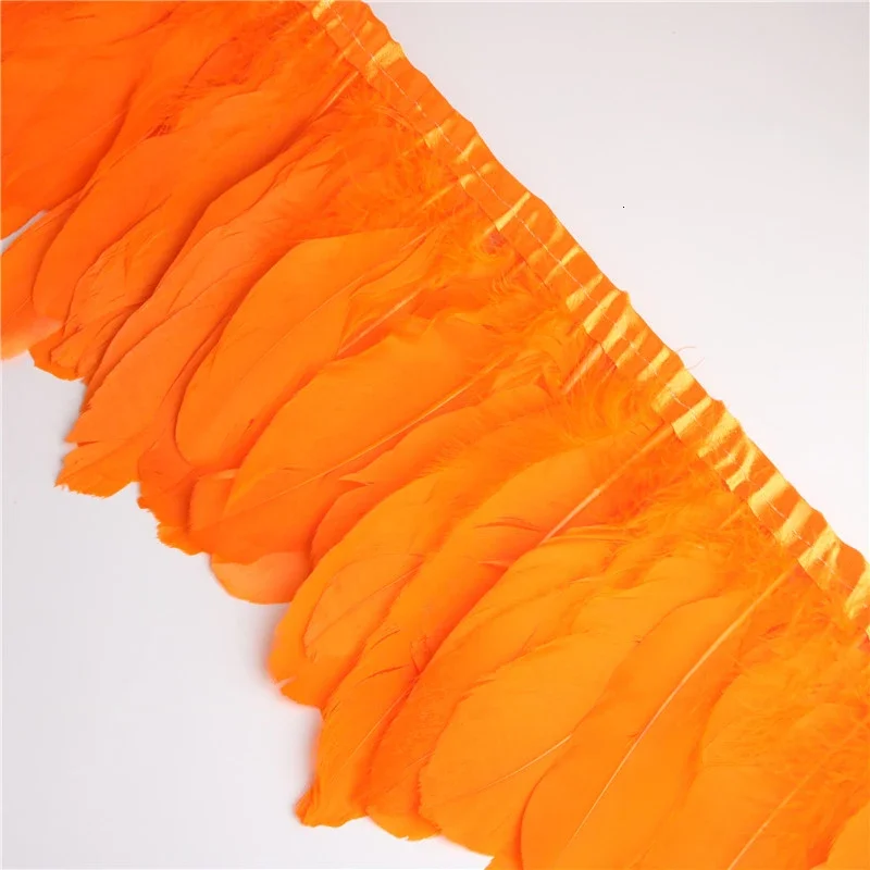 10 Meter/Lot Goose feather trim 15-20cm/6-8 inches for Dress Skirt Cloth decorative Clothing Feathers Trims plume