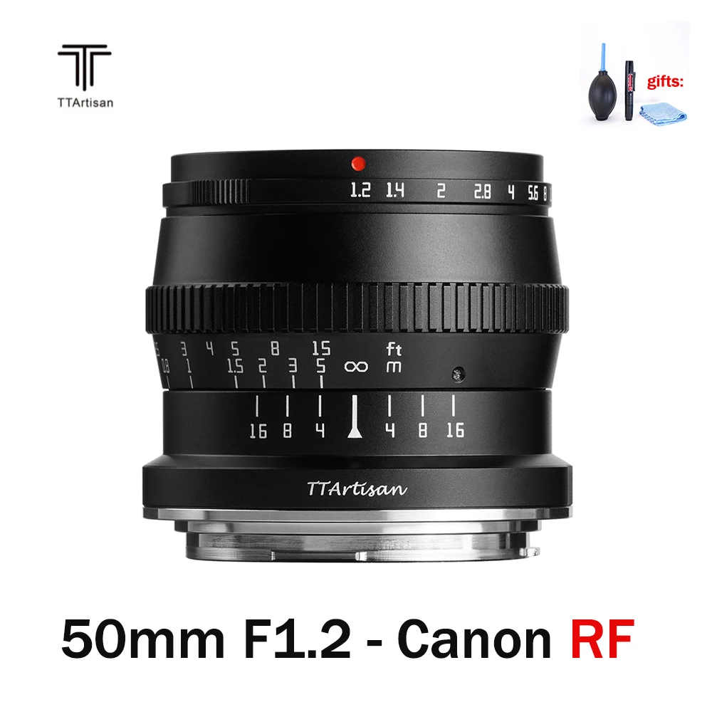 

TTArtisan 50mm F1.2 APS-C Lens For Canon EOS R RP RF Mount Cameras R5 R6 MF Portrait Prime Lens