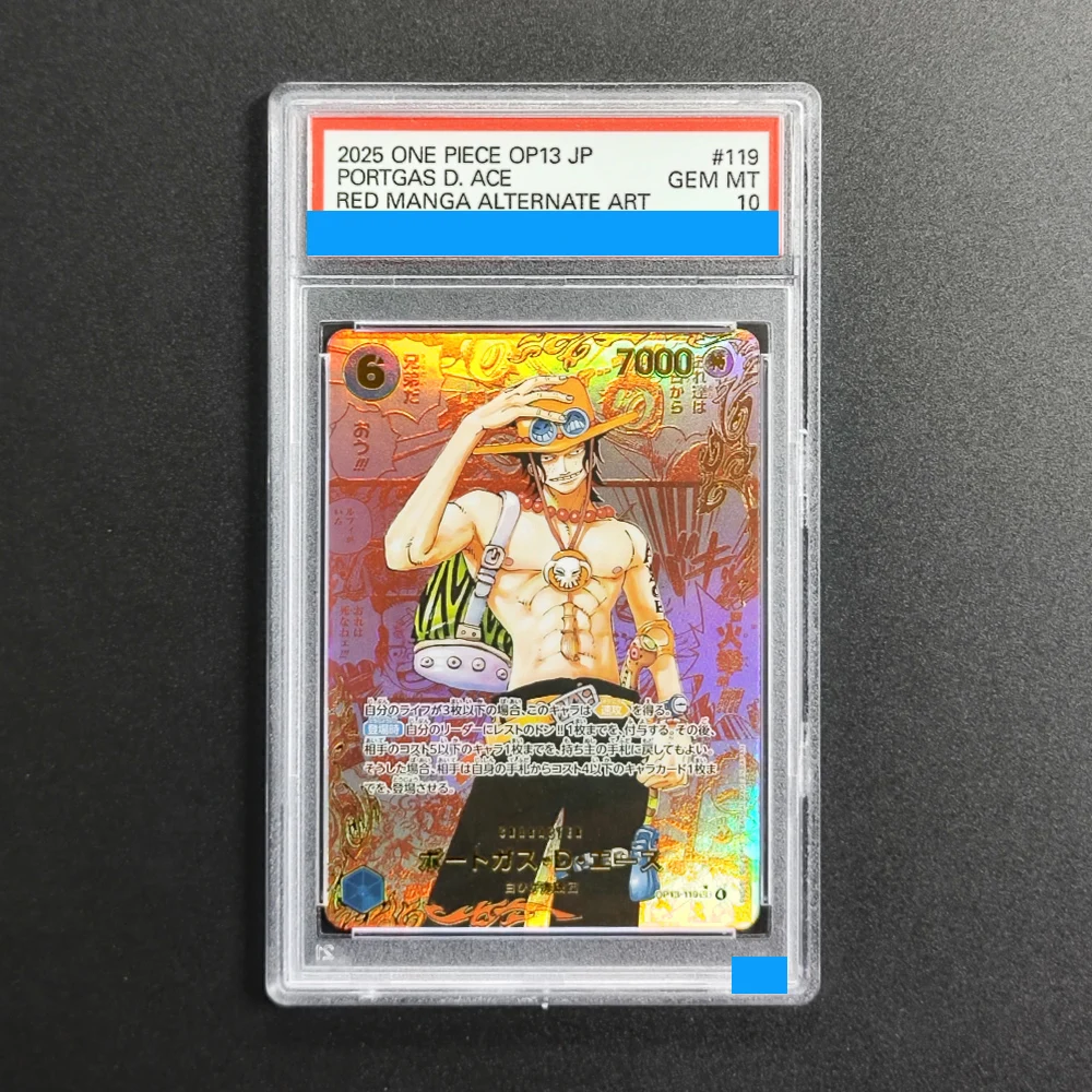 

Diy ONE PIECE JAPANESE OP13-CARRYING ON HIS WILL PORTGAS D. ACE RED MANGA Authentication Grading 10 Collection Game Card
