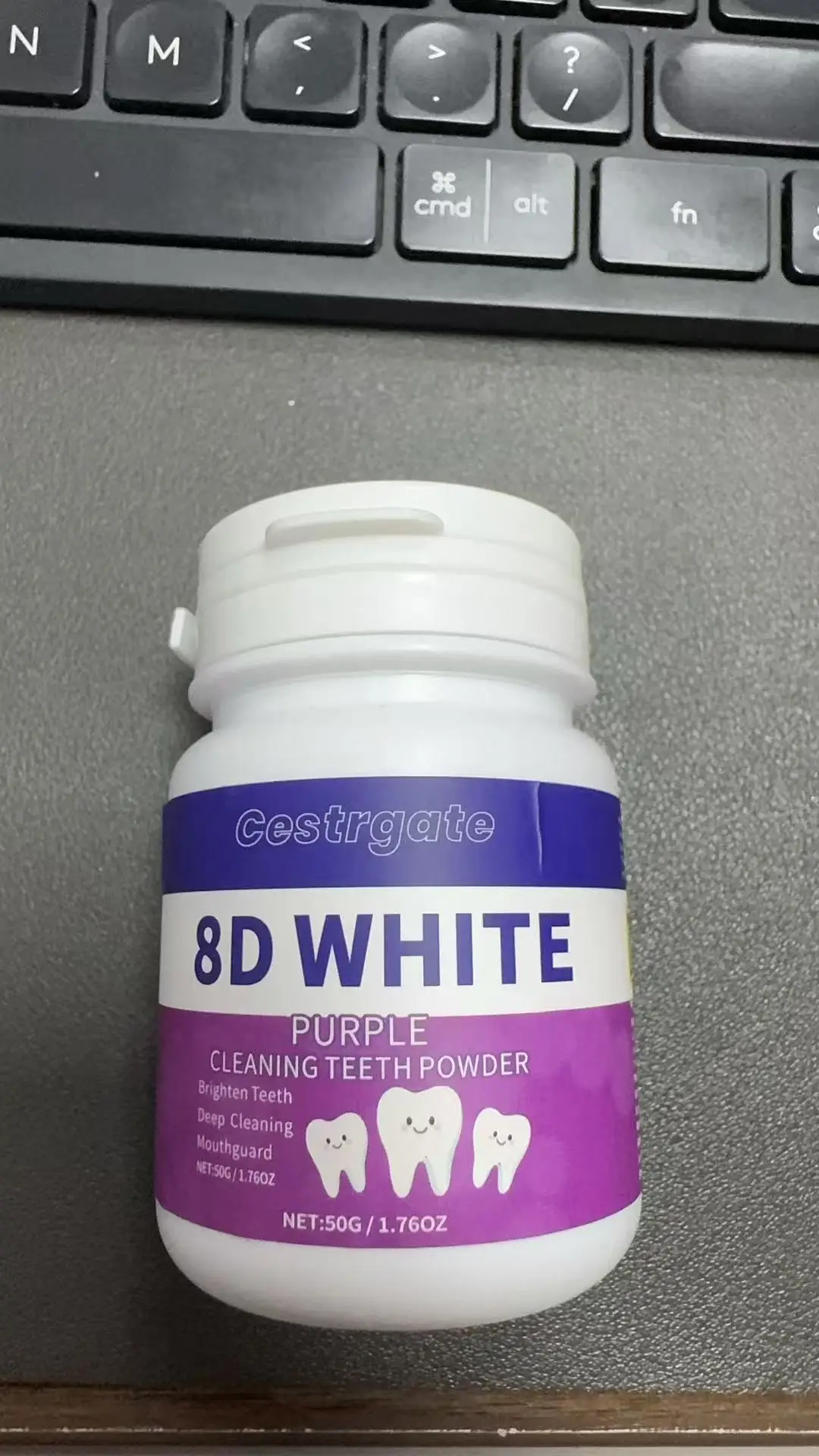 مسحوق تبييض الأسنان الأرجواني 8D، 50 جرام/1.76. أونصة - مسحوق التنظيف العميق وتنظيف الأسنان، معجون أسنان منعش، منتجات العناية بالأسنان #3