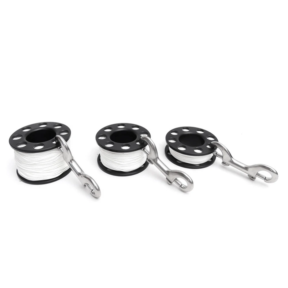Imagem -03 - Scuba Diving Spool Finger Reel Double Ended Hook Equipamento Smb Cave Dive 15m Aço Inoxidável
