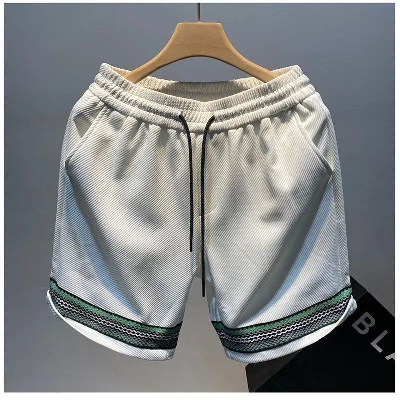 Fashion New Casual Shorts Men\'s Summer Simple Beach Pants Trendy Brand Fashionable Outer Wear Loose Sports Shorts