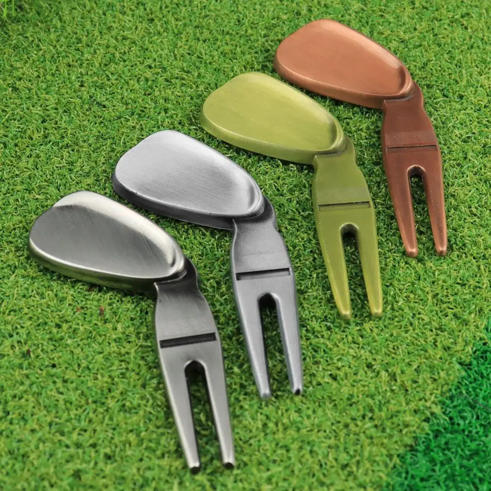 Golf Pitch Mark Solid Color Pitch Mark Tool Comfortable Grip Golf Accessories Ball Marker Golf Pitch Tool Golf Divot Repair Tool