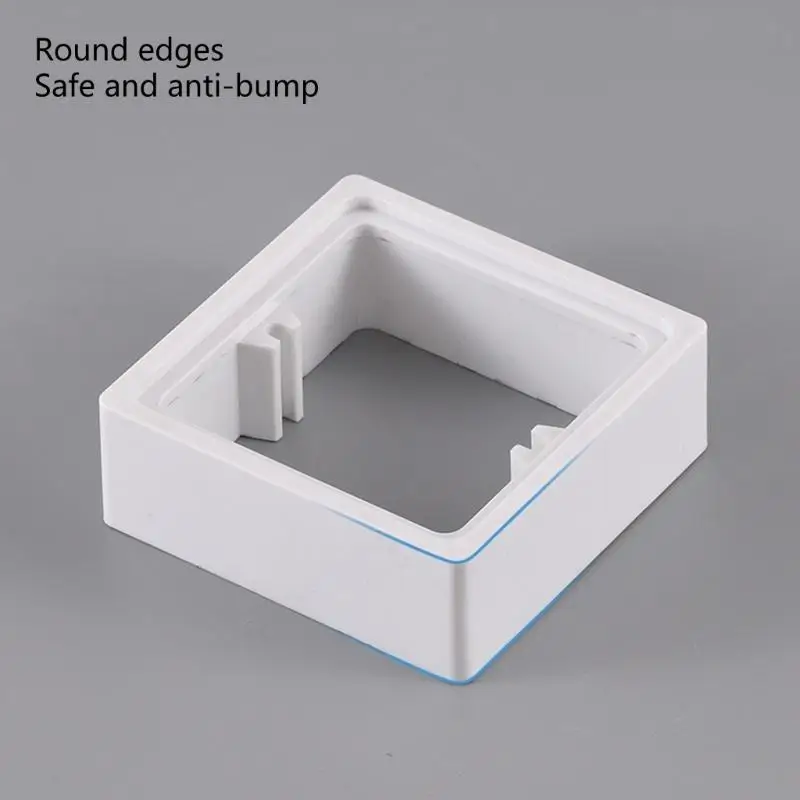 4XFD 20mm Square Spacer Plastic Spacer for Single Socket Surround Light Switches Cover