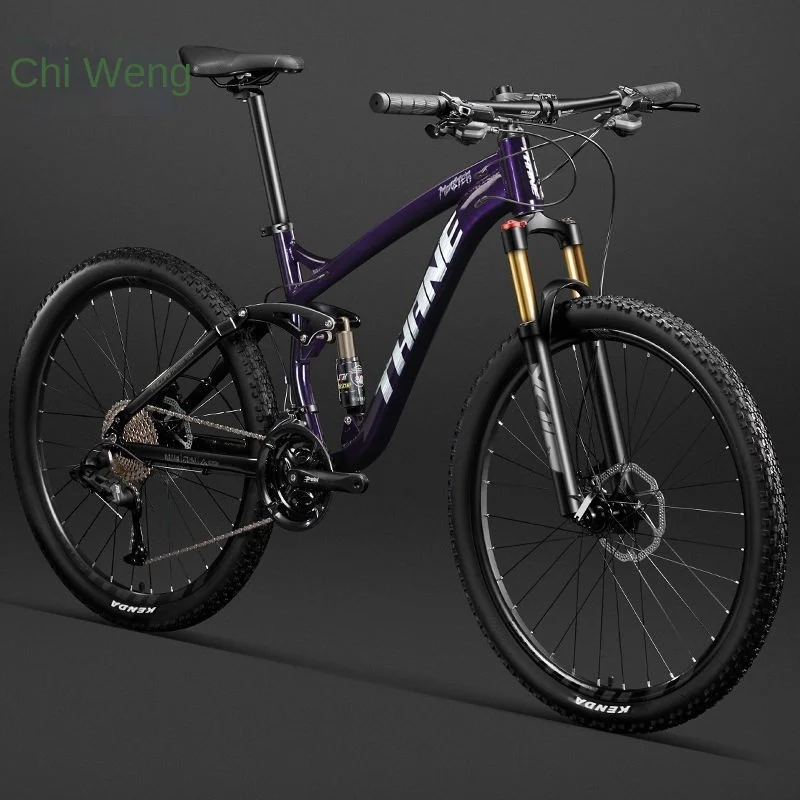 

UV9 Professional Soft Tail Mountain Bike Titanium Plated 24 Inch 27 Speed Off-road Bike Double Racing Car Student Variable