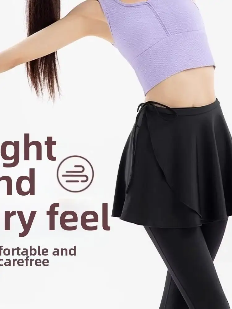 New Ice Silk Yoga Short Skirt Quick Dry Adjustable Wrap Fitness Skirt Casual Anti-Exposure Gym Workout Curtain Women