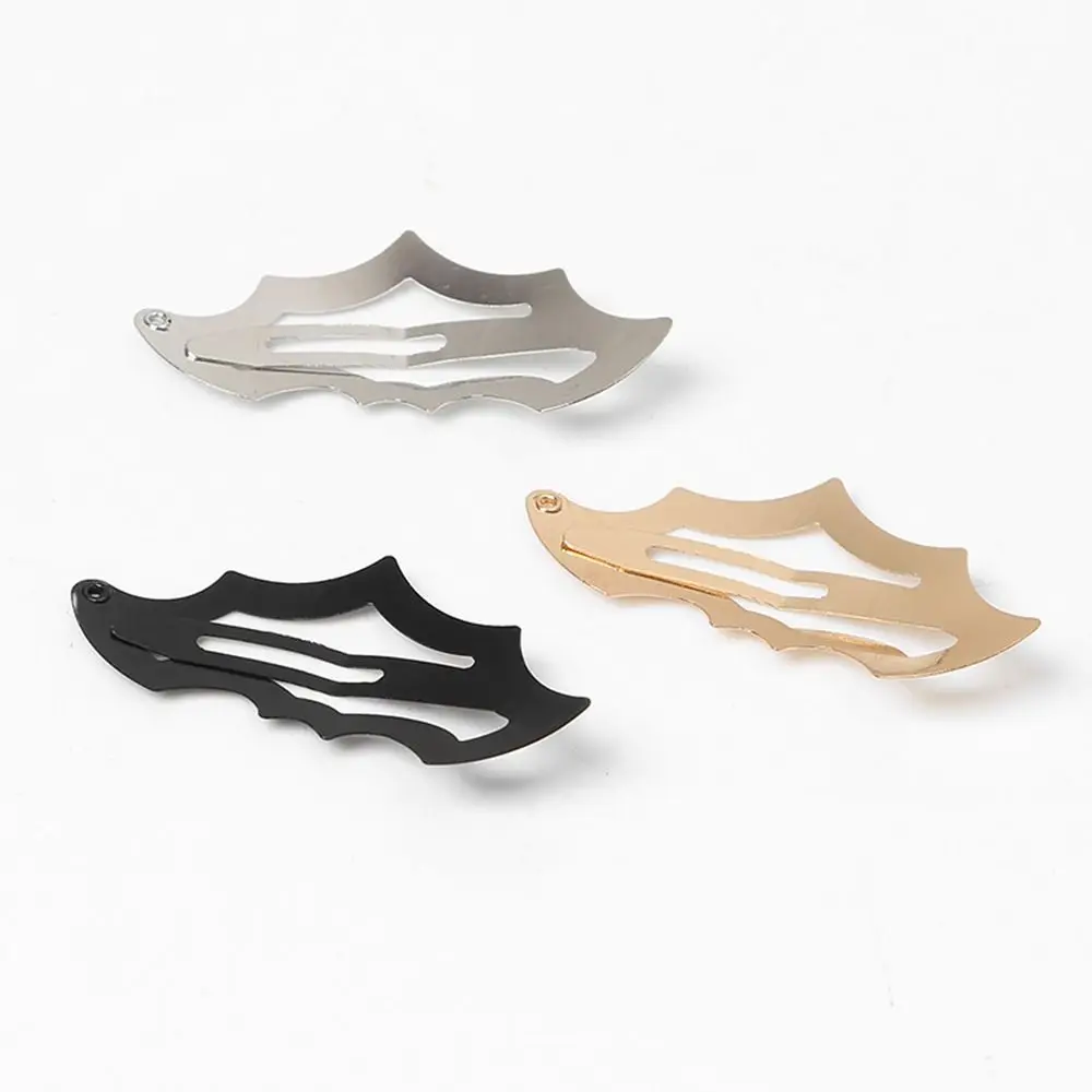 10/20Pcs Bat Shape Halloween Bat Hair Clips Masquerade Halloween Theme Furry Bat Hair Clips Metal Fun Hair Clips