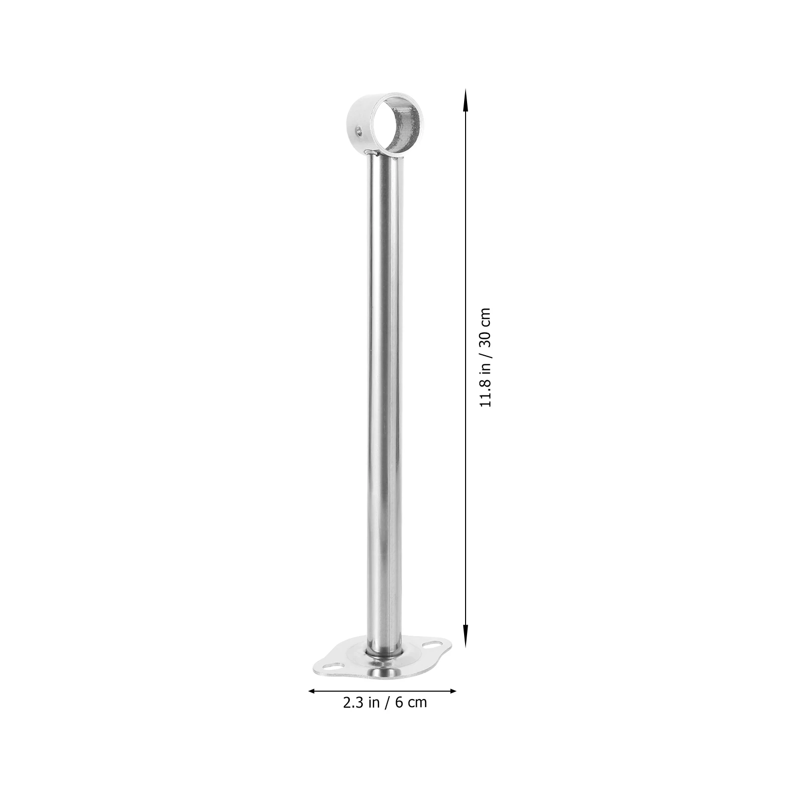 

2pcs 32Mm Thickened Hanging Bracket Stainless Steel Round Rod Support Adjustable Closet Rail Holder For Balcony Bathroom Kitchen