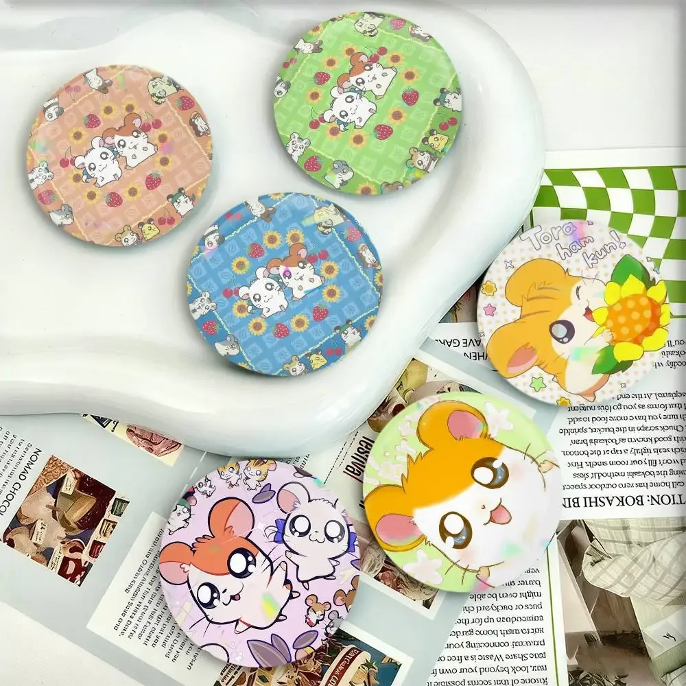 1pc CUTE H-Hamtaro Kawaii Badges 25 32 44 58 75 mm Round Fans Collect Friends Gifts Brooch Souvenir