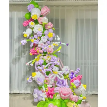 1000 個氣球,包含 260 個不同材質的長條氣球,其中 600 個為啞光材質,200 個為金屬材質,200 個為粉彩色材質,非常適合用於創意裝飾。 6 最佳銷售 3個氣球 - №5