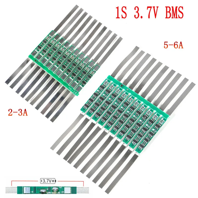 3.7V 3A BMS Protection Board for 1S BMS 18650 Lithium Battery Over Charge Protective Plat with Belt PCB Protection Board