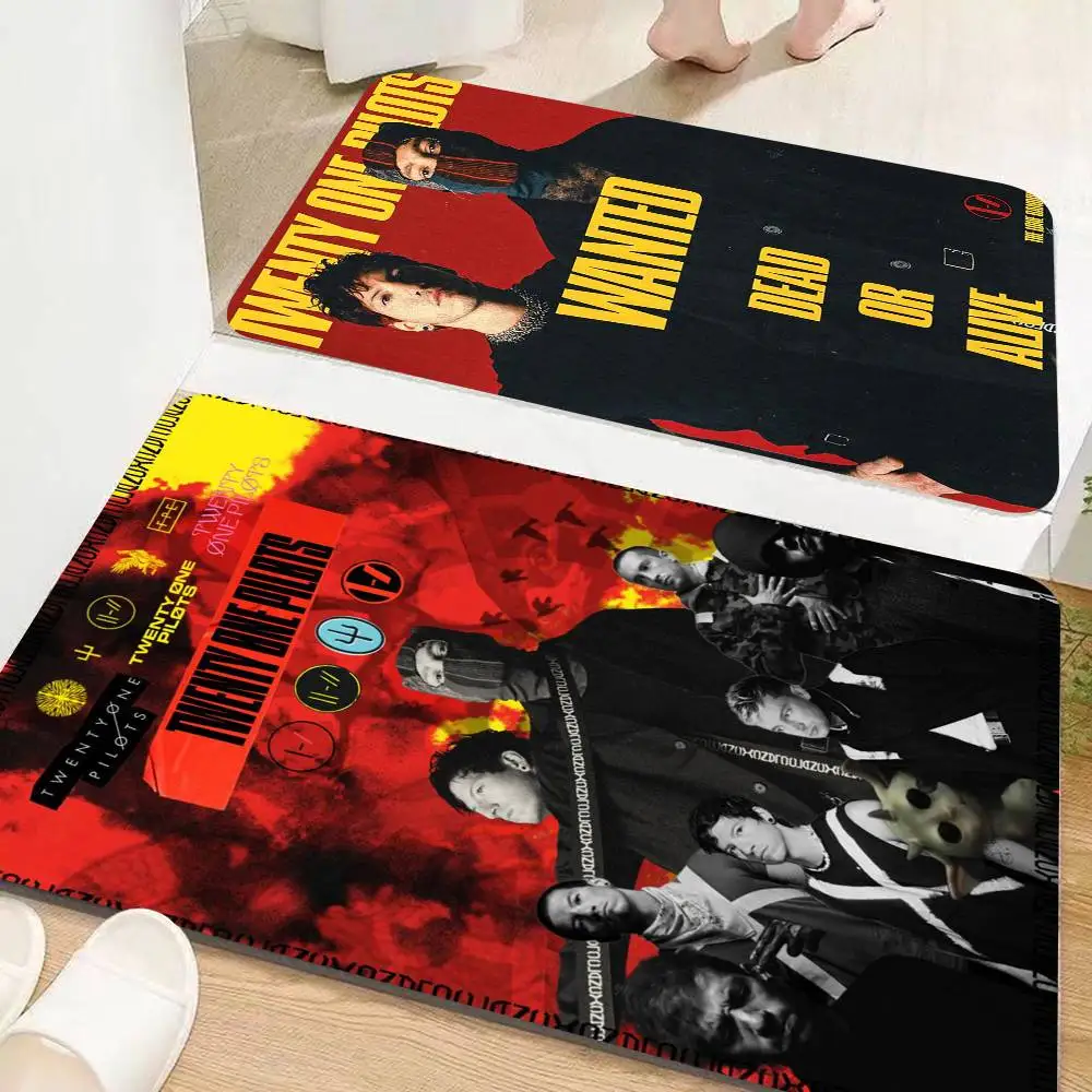 

Коврик для пола T-Twenty One Pilots Band, прямоугольный, противоскользящий, мягкий, для дома, для входной двери, для использования в помещении и на улице, декоративный коврик для отеля