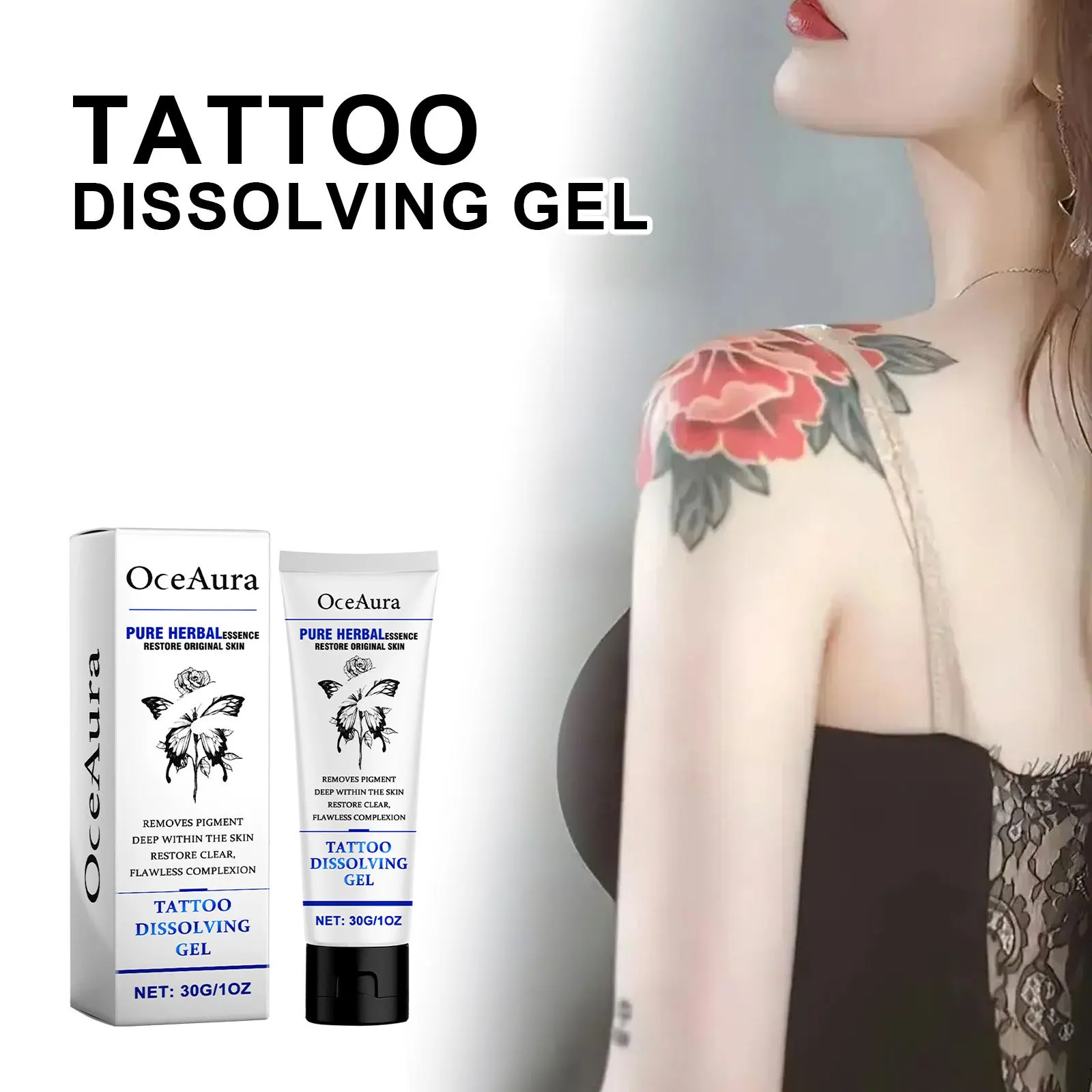 Tattoo Dissolving Gel Repair Skin Moisturizing Painless Deeply Cleansing Professional Post Tattoo Removal Cream Makeup Product