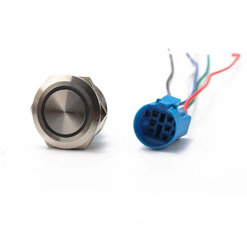 

16mm 19mm 22mm Metal Push Button Switch With Fixed PC Power Supply Switches Car Engine Start Stop Backlit LED 3v 5v 6v 12v 24v