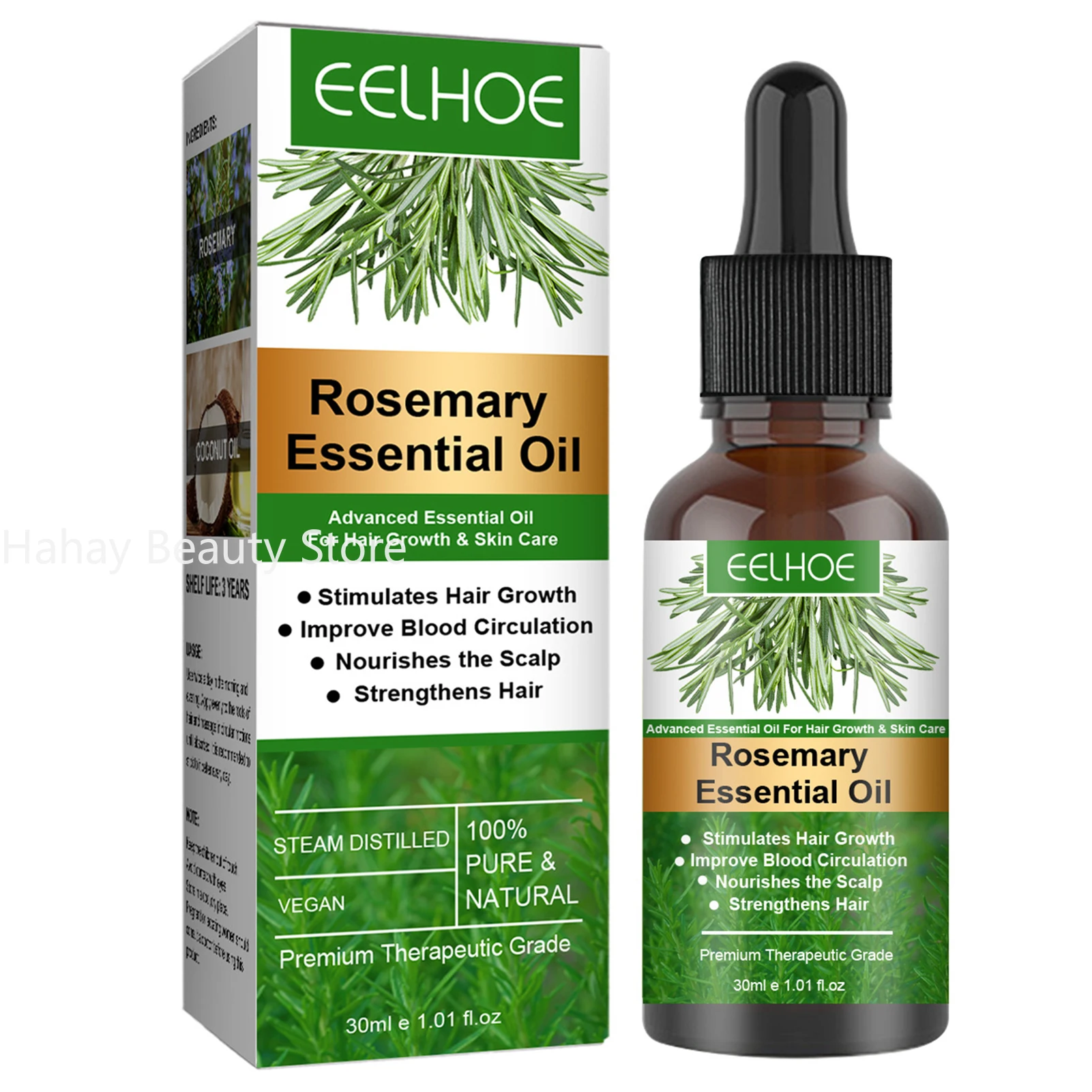 Rosemary Essential Oil Hair Growth Oils Pure Natural 30ML Hair Essential Oils For Nourish Shiny Hair Healthy Care