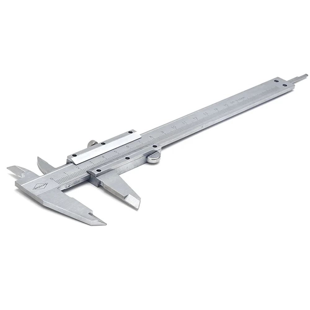 Stainless Steel Vernier Caliper 0-100mm, 0-150mm, 0-200mm, 0-300mm Metal Caliper High Precision Oil Level Measurement Hand Tool