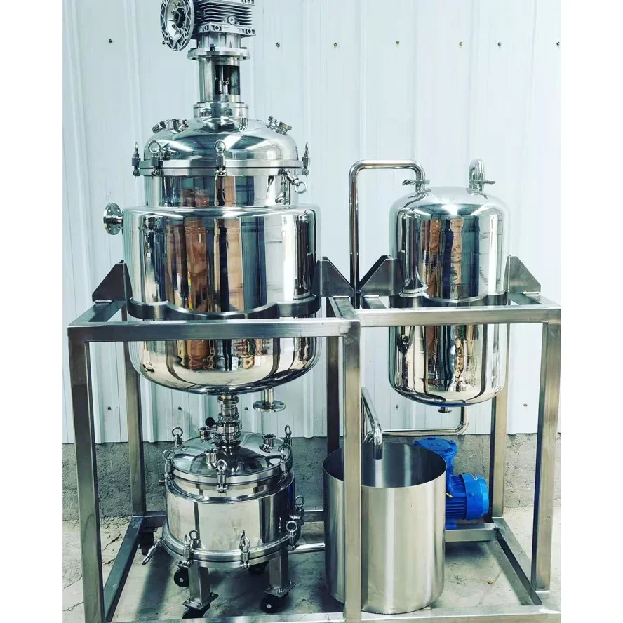 Glass and Stainless Steel Chillers Ethanol Extraction 100L Crystallization Reactor for Crystal Isolate from Oil
