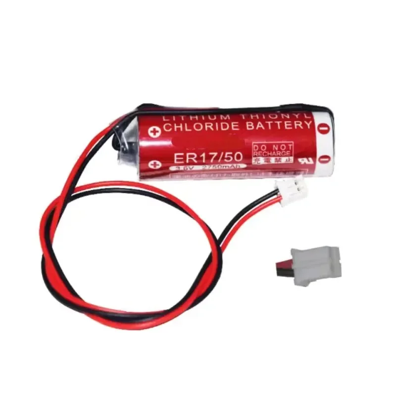 

NEW ER17/50 ER17500 3.6V 2750mAh PLC Battery With White Connector