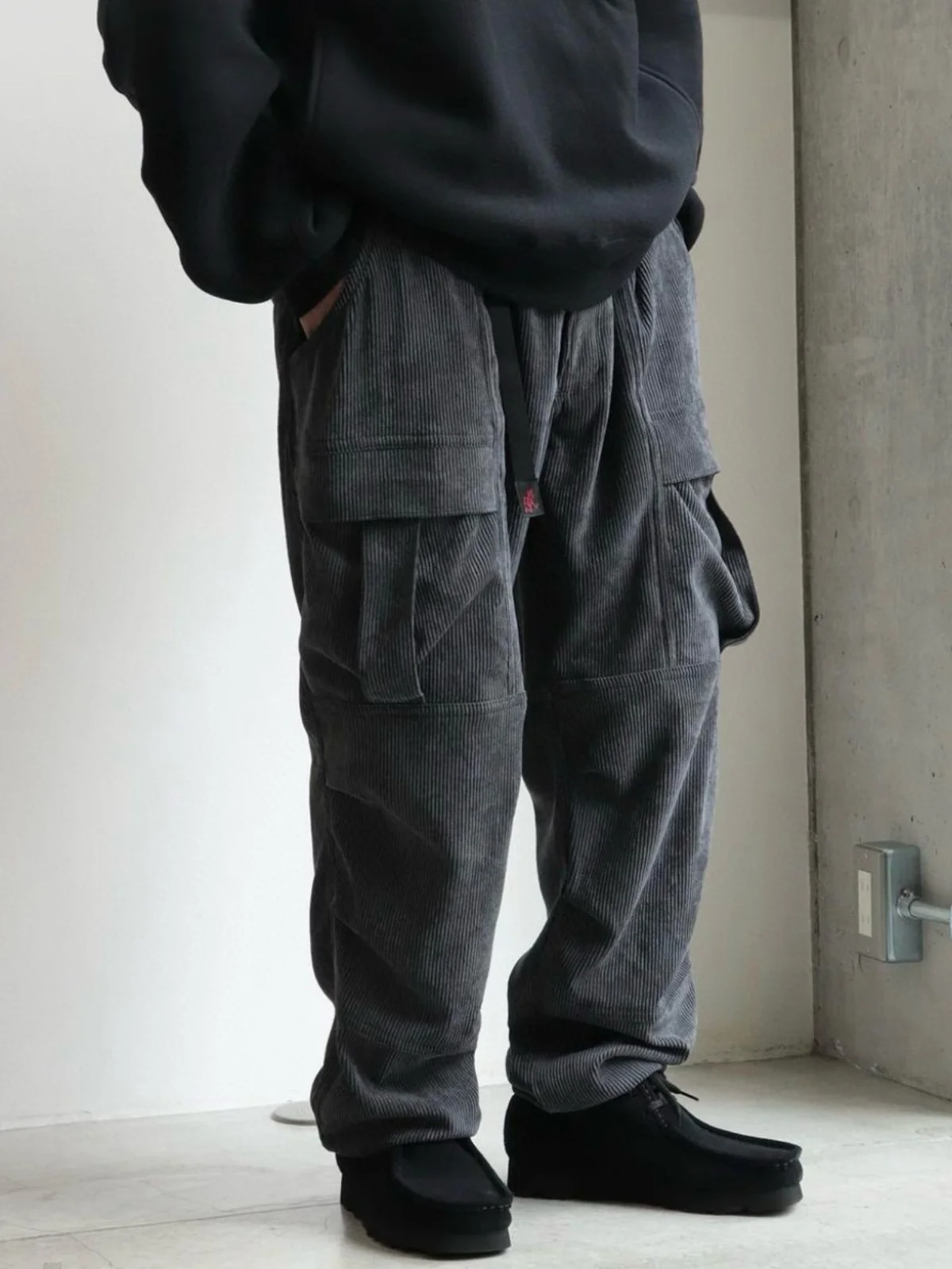 

Винтажные рабочие брюки Kapital из вельвета свободного прямого кроя с множеством карманов, повседневные, свободные, длинные