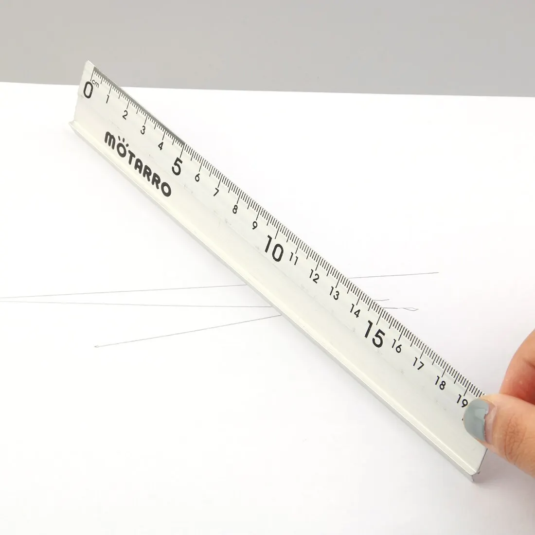 MOTARRO 20CM Aluminium Straight Ruler Drawing Tool Desk Accessories Student Stationery School Office Supplies