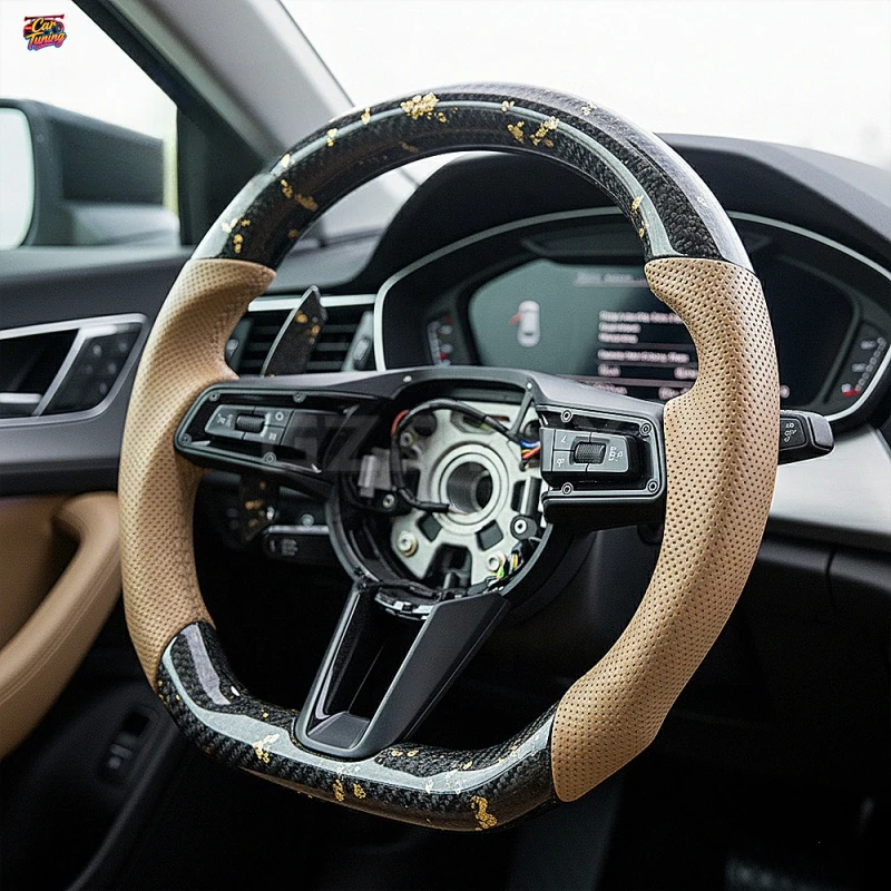 for Porsche 992 911 718 Carrera GT3 Turbo S Sport Mode Steering Wheel Performance Forged Leather