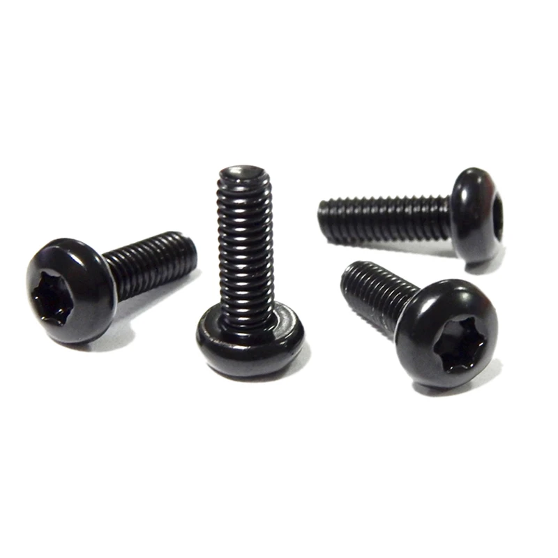 50/10pcs M2 M3 M4 M5 M6 M8 GB2672 Black 304 Stainless Steel Hexalobular Socket Six-Lobe Torx Button Round Pan Head Screw Bolt