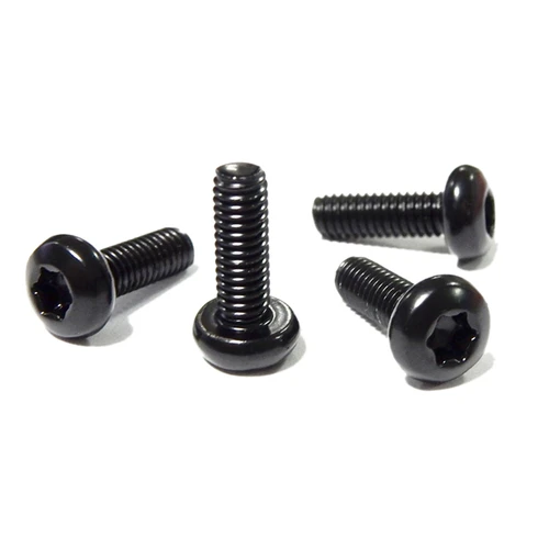 Imagen 2 del producto Tornillo de cabeza redonda, tornillo hexagonal de acero inoxidable 304, color negro, 50/10 piezas, M2, M2.5, M3, M4, M5, M8, GB2672