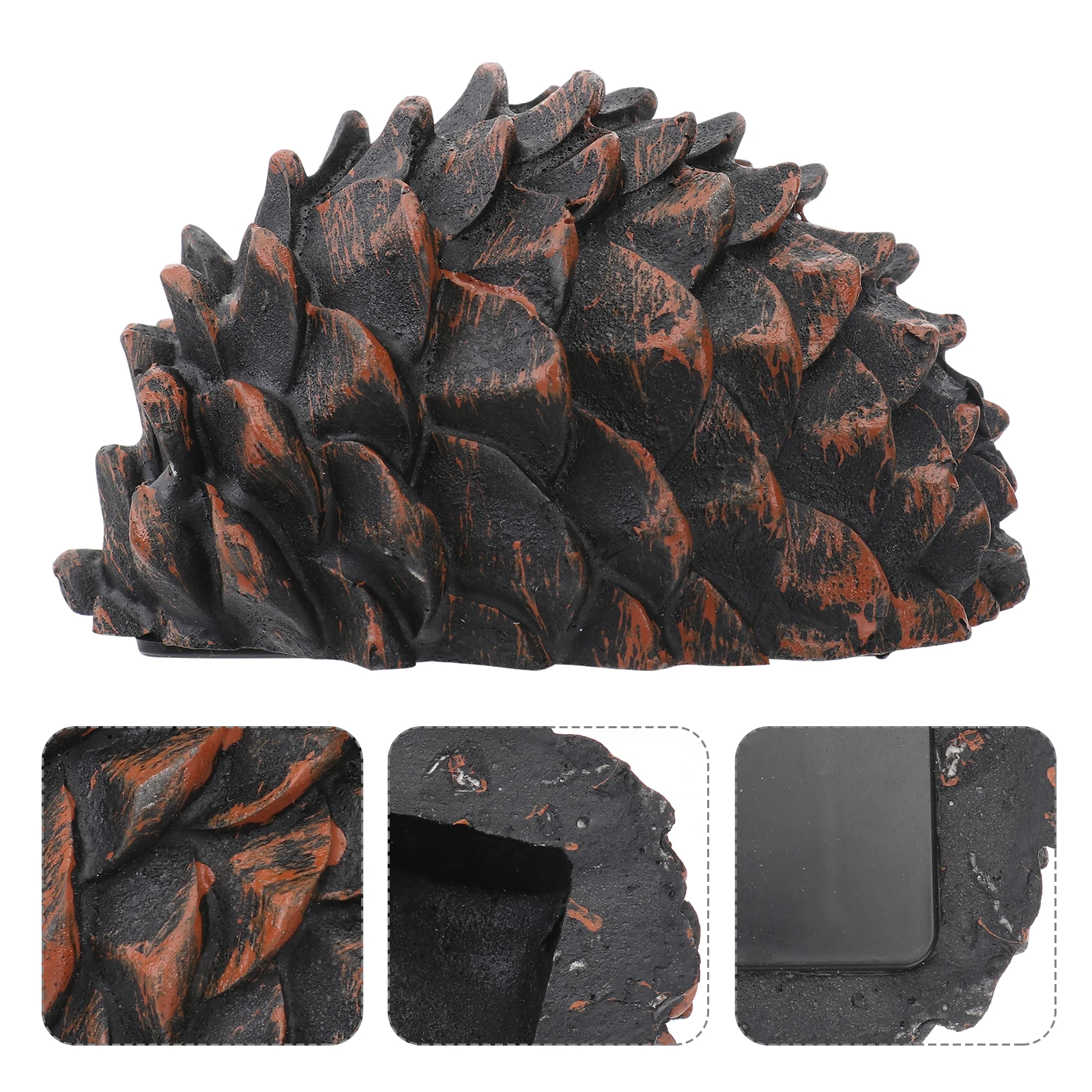 1 قطعة صندوق مفاتيح صامولة الصنوبر الراتنج تقليد الحجر في الهواء الطلق حاوية تخزين مقاومة للماء لحديقة ساحة المنزل حامل مفتاح مخفي آمن