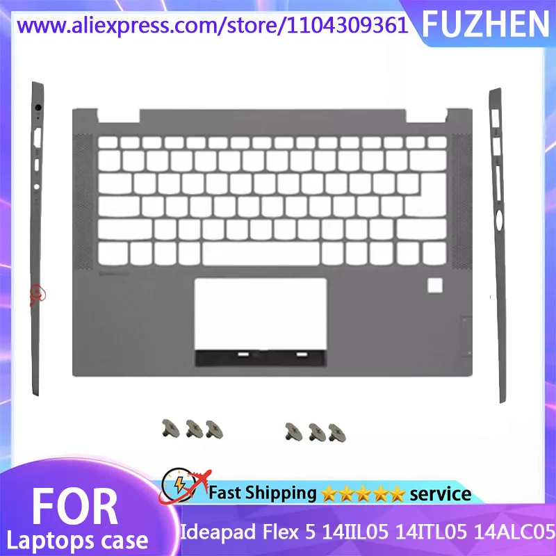 Nowa Obudowa Do Ideapad Flex 5-14IIL05 5 14ARE05 14ITL05 14ALC05 Tylna Pokrywa LCD Podpórka Pod Nadgarstki Górna Obudowa Zawiasy Dolna Pokrywa Klawiatura — zdjęcie produktu 4