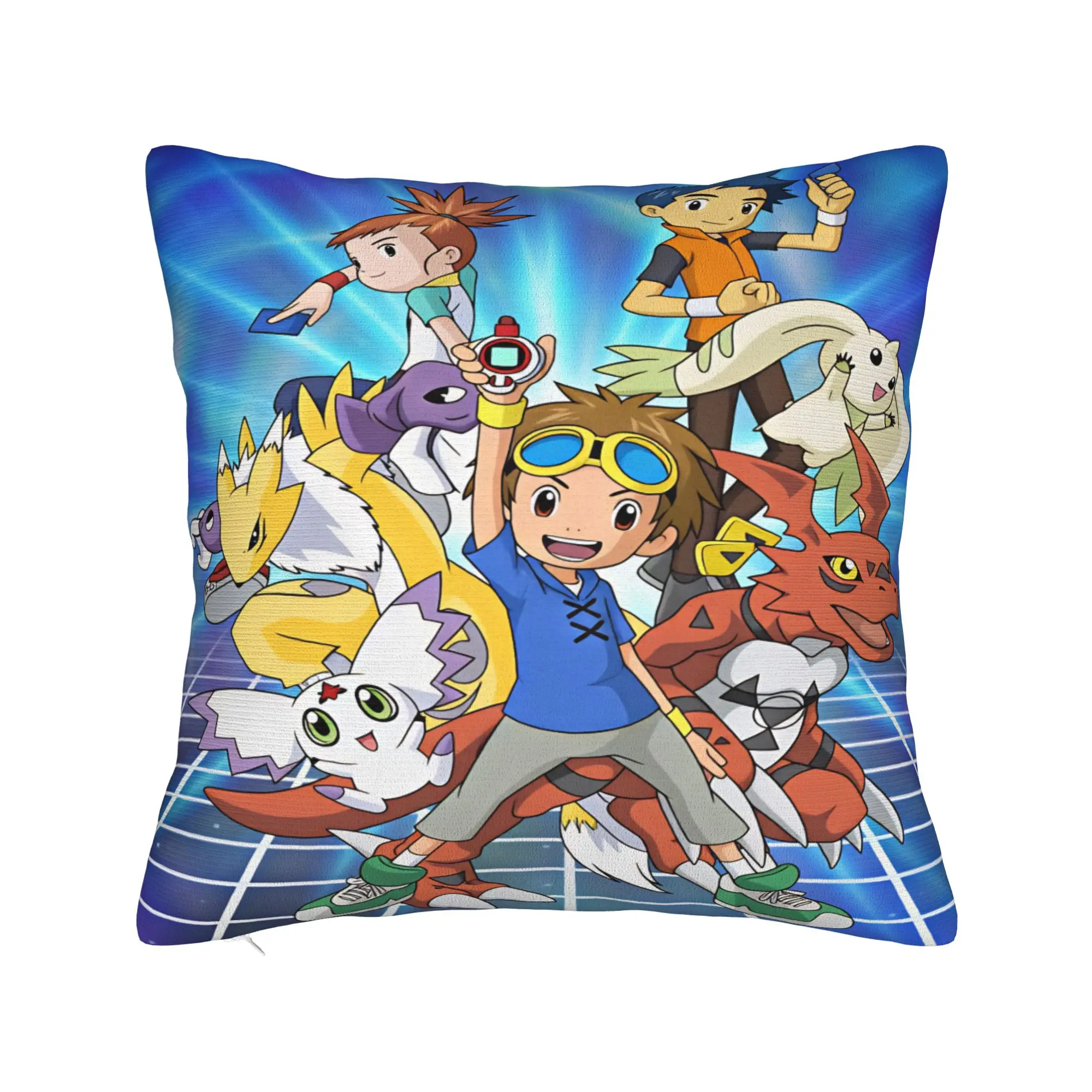 Pillow Case Digimons Print  Pillow Cover For Sofa Home Decoration Kawaii Pillowcases
