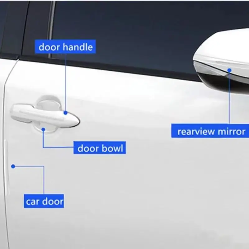 Car Door Handle Protector Bowl Anti Scratch Reflective Sticker For BMW X1 X3 X4 X5 M F15 X6 F16 G30 7 Series G11 F48 F39 G20 E46