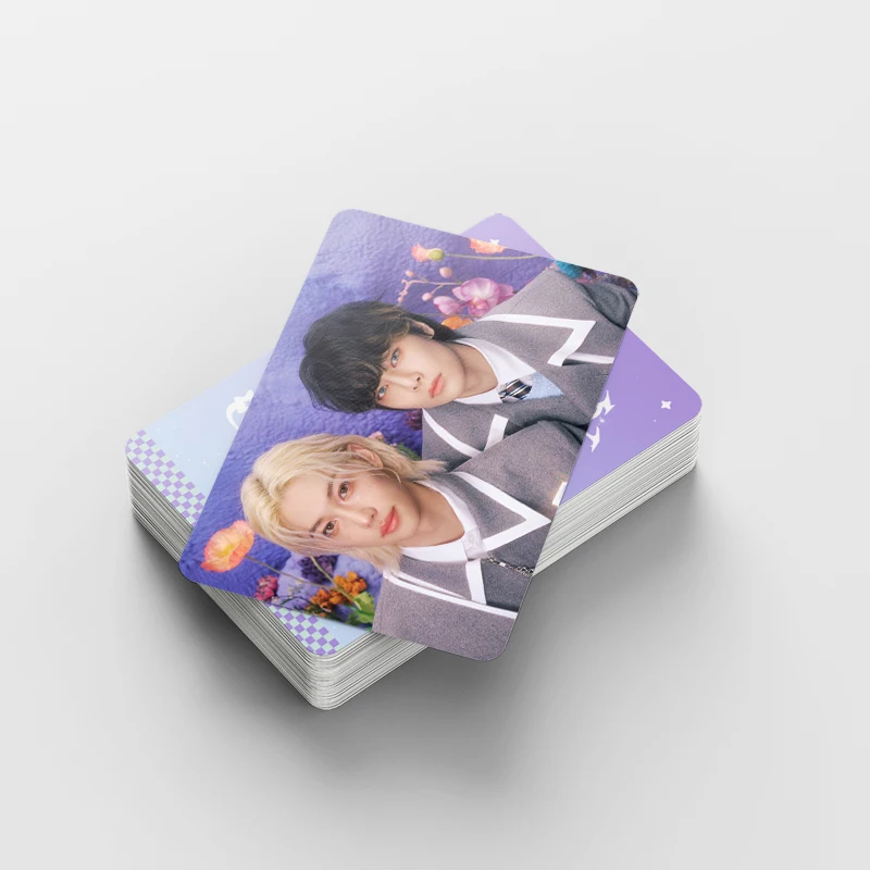 Skzoo presentes de ano novo em estoque, mini cartões holográficos para crianças estranhas, 124 peças, novo álbum, dupla face, cartões lomo, celebridade