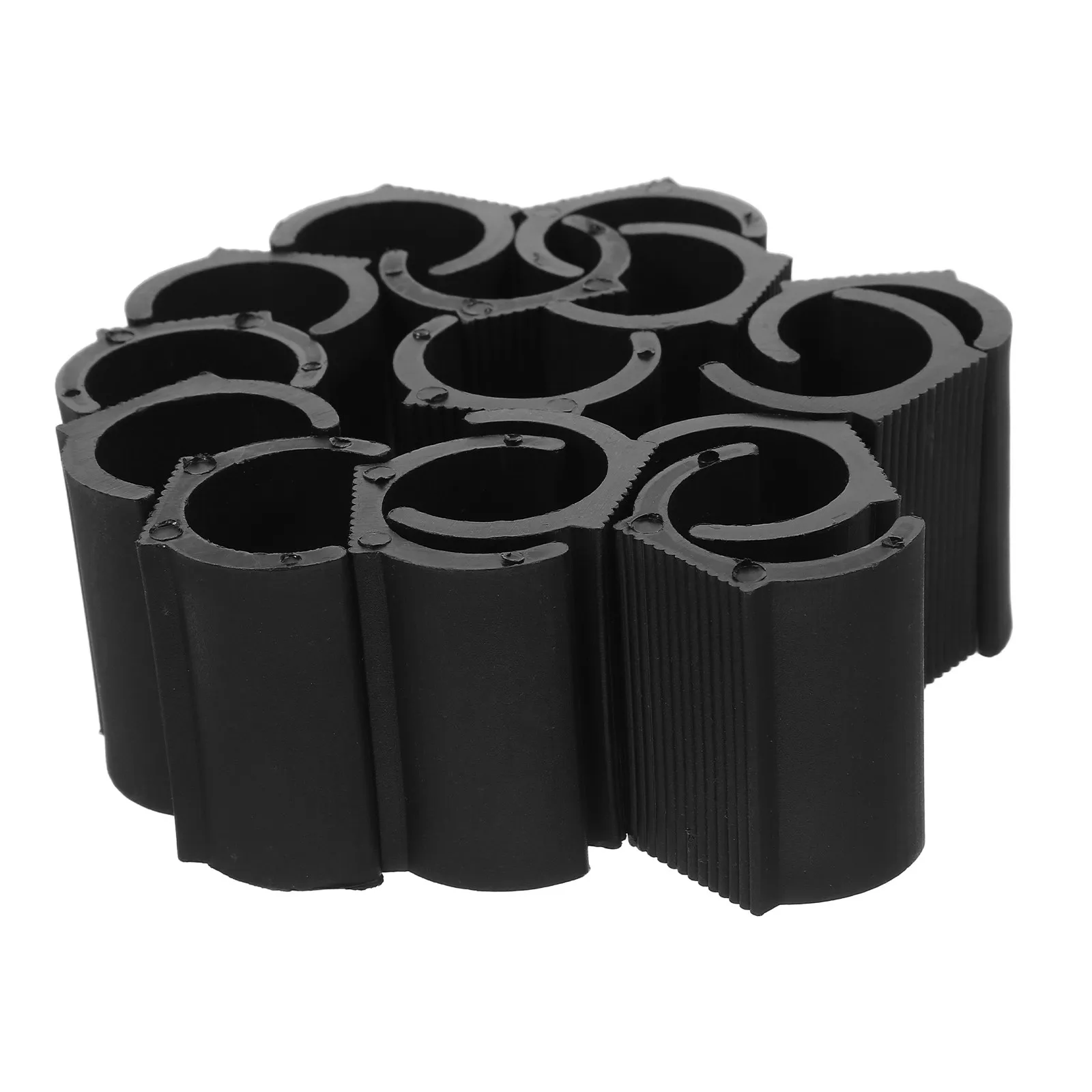 20Pcs Black Plastic Chair Tube Clamps Non-Slip Pads Stable Support Furniture Foot Protectors Office Dining Bar Stool Tube Clip