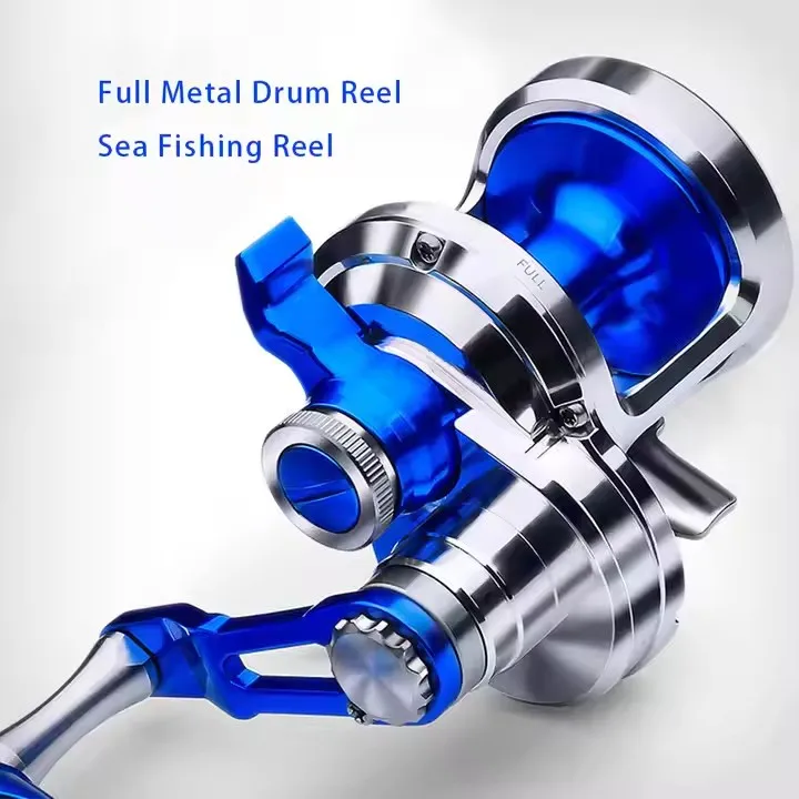 All Metal 9+1BB CNC Fishing Reel 6.3:1 Max Drag 55LB Capacity Deep Sea Saltwater Trolling & Jigging for Boat Fishing view 4